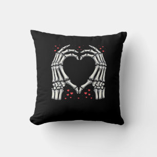 Skeleton Hand Hart Valentijnsdag Funny Paar Kussen