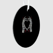 Skeleton Hand Hart Valentijnsdag Funny Paar Ornament (voorkant)