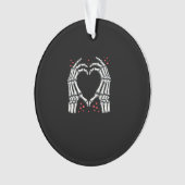 Skeleton Hand Hart Valentijnsdag Funny Paar Ornament (voorkant)
