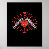 Skeleton Hand Hart Valentijnsdag Grappig 2025 Hore Poster (Voorkant)