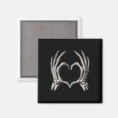Skeleton Hand Hart Xray Retro Grappige Halloween C Magneet (Voorkant / Achterkant)