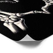 Skeleton Hand Hart Xray Retro Grappige Halloween C Poster (Hoek)