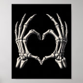 Skeleton Hand Hart Xray Retro Grappige Halloween C Poster (Voorkant)