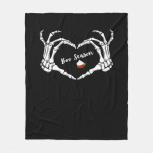 Skeleton Hand Heart Book Seizoen Classic Fleece Deken