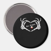Skeleton Hand Heart Book Seizoen Classic Magneet (Voorkant / Achterkant)