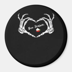 Skeleton Hand Heart Book Seizoen Classic Magneet