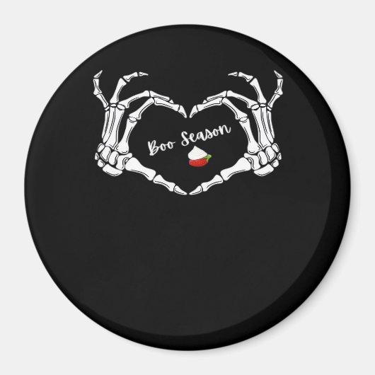 Skeleton Hand Heart Book Seizoen Classic Magneet (Voorkant)