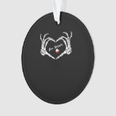 Skeleton Hand Heart Book Seizoen Classic Ornament (voorkant)