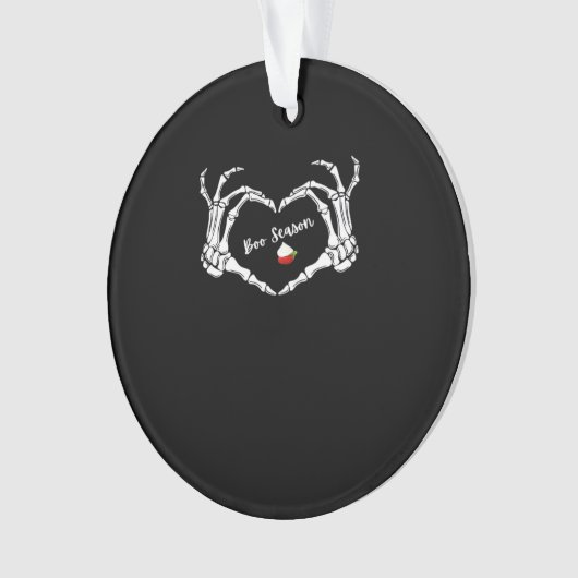 Skeleton Hand Heart Book Seizoen Classic Ornament (voorkant)
