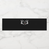 Skeleton Hand Heart Book Seizoen Classic Waterfles Etiket (Enkel label)