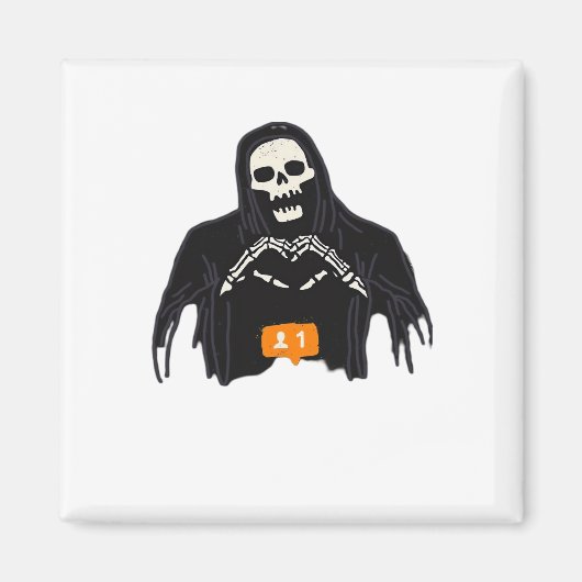 Skeleton Hand Heart Follower Classic Magneet (Voorkant)