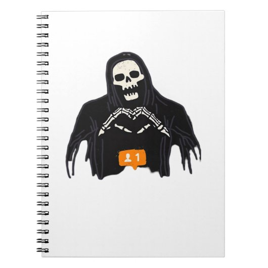 Skeleton Hand Heart Follower Classic Notitieboek (Voorkant)