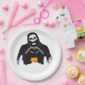 Skeleton Hand Heart Follower Classic Papieren Bordje (Feest)