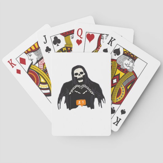 Skeleton Hand Heart Follower Classic Pokerkaarten (Achterkant)