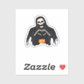Skeleton Hand Heart Follower Classic Sticker (Vel)