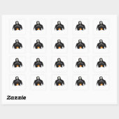 Skeleton Hand Heart Follower Classic Vierkante Sticker (Vel)