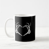Skeleton Hand Heart Halloween Funny Bones Love  Koffiemok (Links)