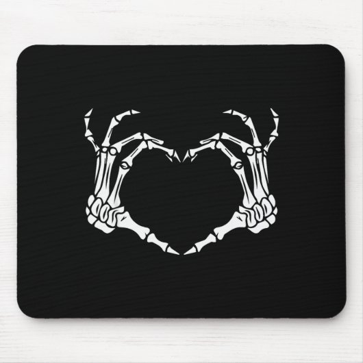 Skeleton Hand Heart Halloween Funny Bones Love  Muismat (Voorkant)