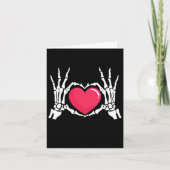 Skeleton Hand Heart Halloween Kaart (Voorkant)