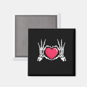 Skeleton Hand Heart Halloween Magneet (Voorkant / Achterkant)
