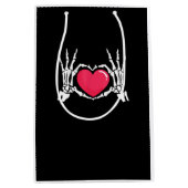 Skeleton Hand Heart Halloween Medium Cadeauzakje (Voorkant)