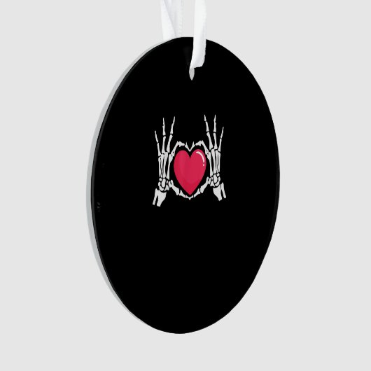 Skeleton Hand Heart Halloween Ornament (voorkant)