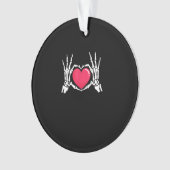 Skeleton Hand Heart Halloween Ornament (voorkant)