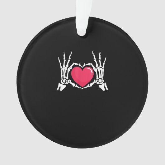 Skeleton Hand Heart Halloween Ornament (voorkant)