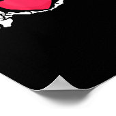 Skeleton Hand Heart Halloween Poster (Hoek)