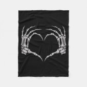 Skeleton Hand Heart Halloween Valentines Matching  Fleece Deken (Voorkant)