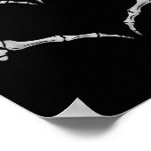 Skeleton Hand Heart Halloween Valentines Matching  Poster (Hoek)