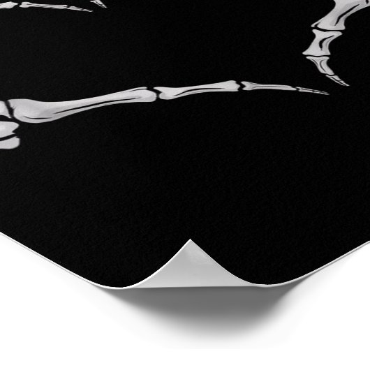 Skeleton Hand Heart Halloween Valentines Matching  Poster (Hoek)