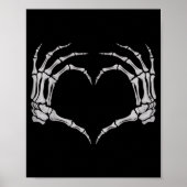 Skeleton Hand Heart Halloween Valentines Matching  Poster (Voorkant)