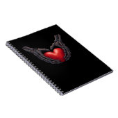 Skeleton Hand Heart Notitieboek (Rechterzijde)