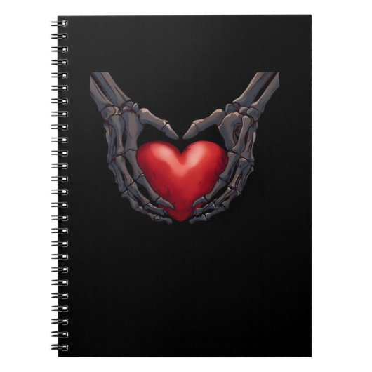 Skeleton Hand Heart Notitieboek (Voorkant)