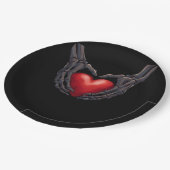 Skeleton Hand Heart Papieren Bordje (Gekanteld)