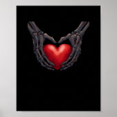 Skeleton Hand Heart Poster (Voorkant)