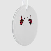 Skeleton Hand Heart Roll & Red Classic Ornament (voorkant)