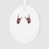 Skeleton Hand Heart Roll & Red Classic Ornament (voorkant)
