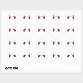 Skeleton Hand Heart Roll & Red Classic Ronde Sticker (Vel)