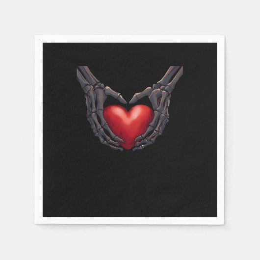 Skeleton Hand Heart Servet (Voorkant)