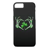 Skeleton Hand Heart Shamrock St Patricks Day Paddy Case-Mate iPhone Case (Achterkant)