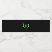 Skeleton Hand Heart Shamrock St Patricks Day Paddy Waterfles Etiket (Enkel label)