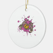 Skeleton Hand Heart Show Classic Keramisch Ornament (Links)