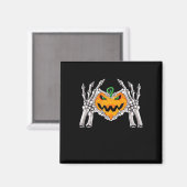 Skeleton Hand Heart Sign Bone Costume Unique Touch Magneet (Voorkant / Achterkant)