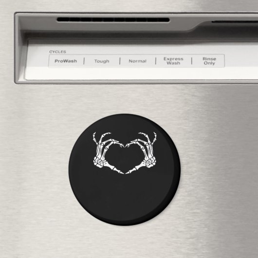 Skeleton Hand Heart Sign Costume Funny Halloween Magneet (Insitu (Vaatwasser))