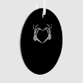 Skeleton Hand Heart Sign Costume Funny Halloween Ornament (voorkant)