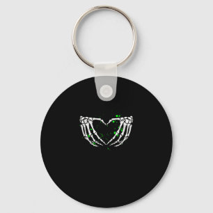 Skeleton Hand Heart Sign Costume Halloween Sleutelhanger