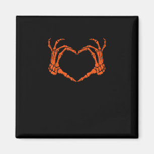 Skeleton Hand Heart Sign Kostuum Halloween Design Magneet