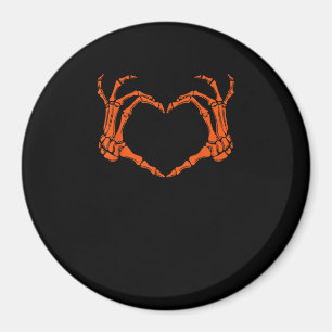 Skeleton Hand Heart Sign Kostuum Halloween Design Magneet